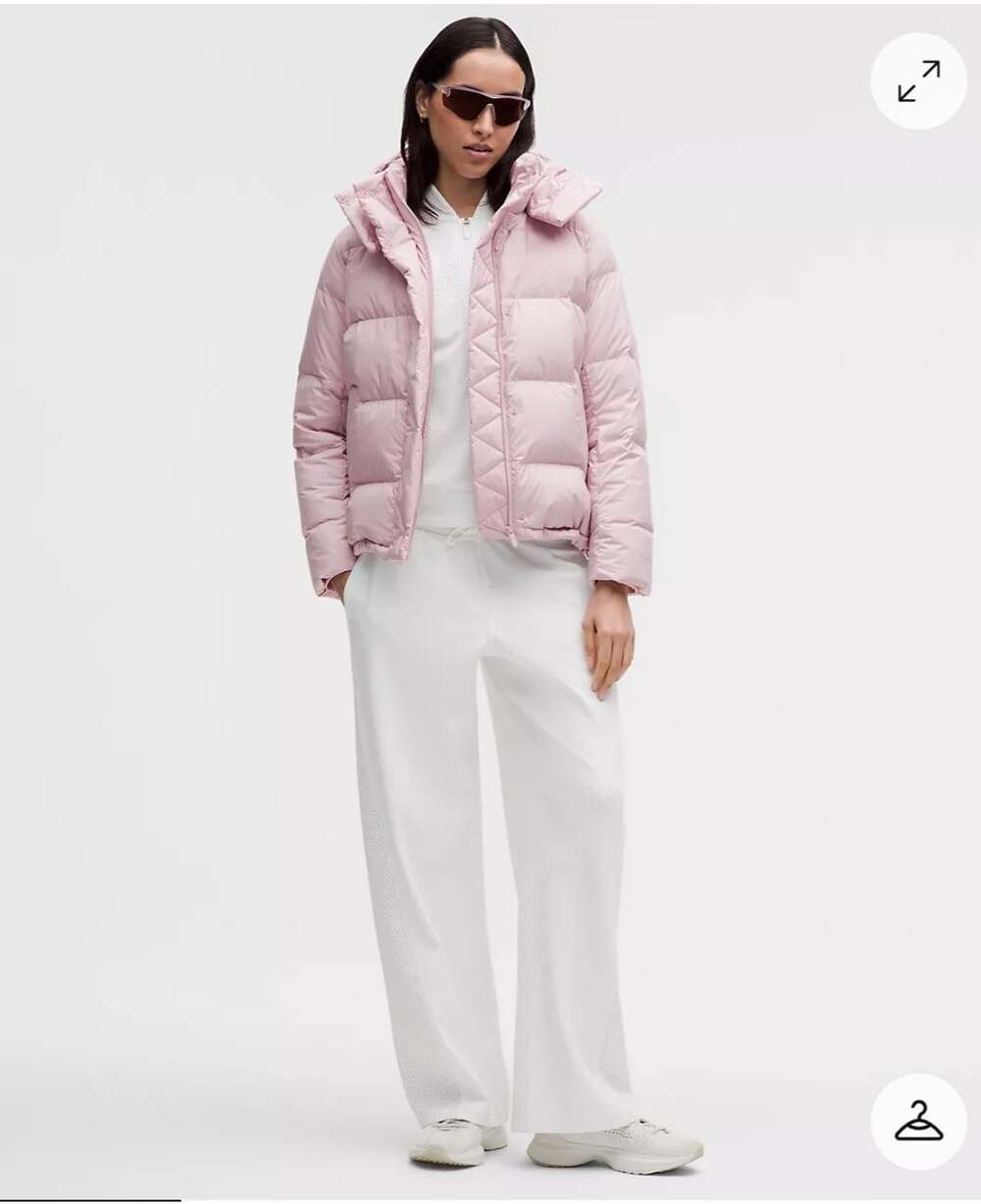 Lululemon Women's Wunder Puff 600-Down-Fill Jacket Sz 8 Porcelain Pink